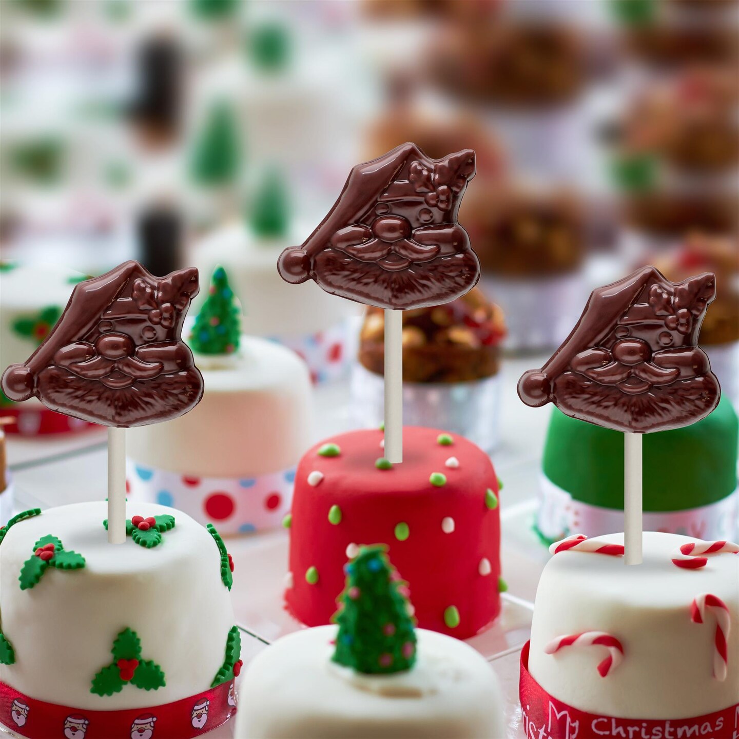 Chocolate Mold Santa Face Lolly