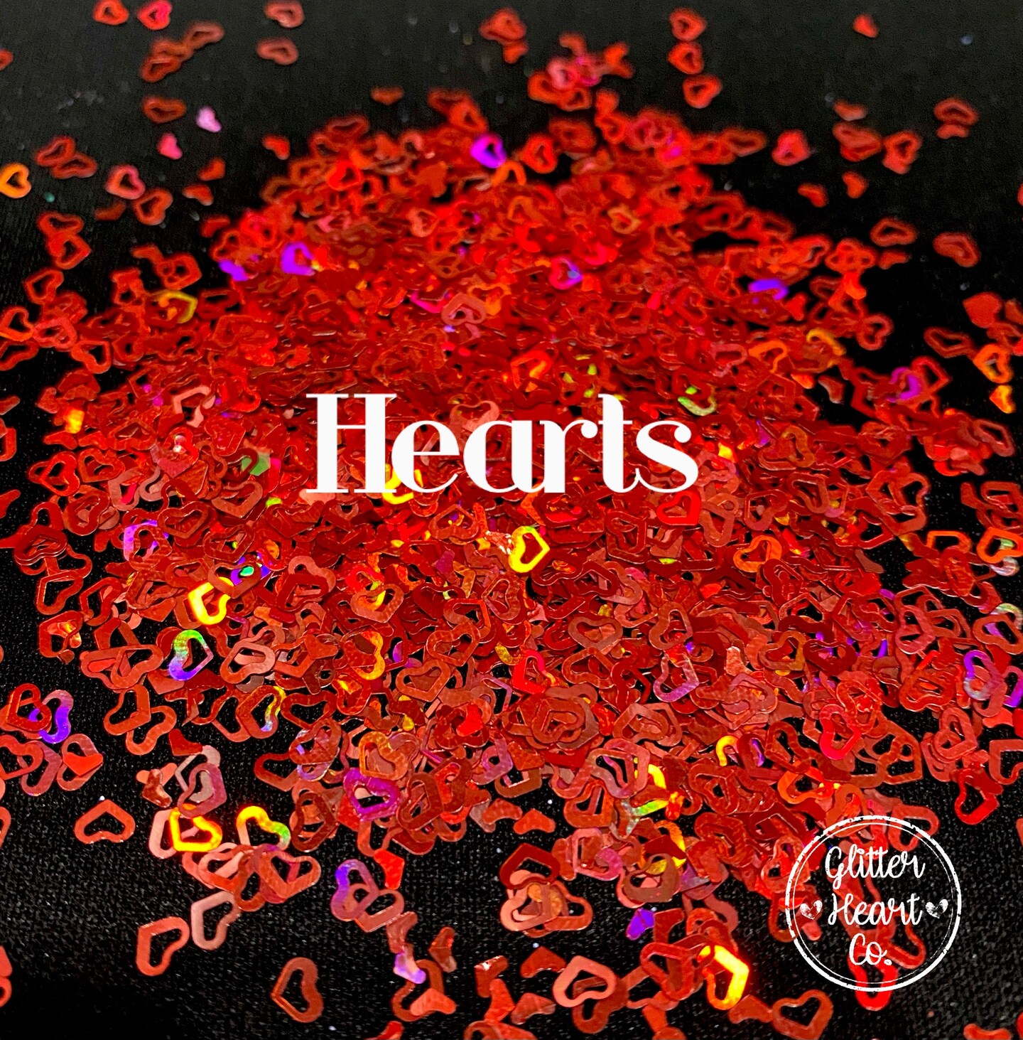 Polyester Glitter - Hearts Glitter Shape by Glitter Heart Co.&#x2122;