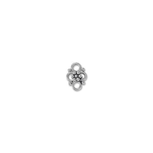 JewelrySupply Connector - 9x13mm Pewter Antique Silver Plated (2-Pcs)