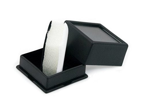 Glass Top Gem Jar 1" Square with Reversible Black and White Botton Pad (Package of 12)