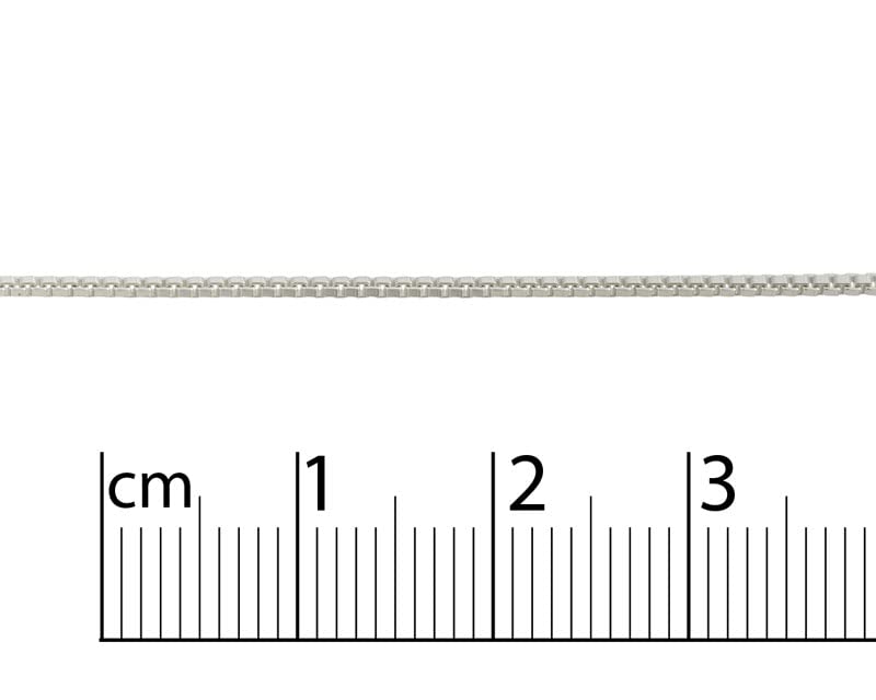 JewelrySupply Sterling Silver Box Chain Box Chain 1.1mm Thickness 20" Length