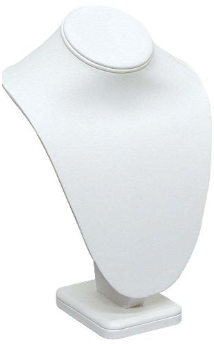 Necklace Bust Jewelry Display 11&#x22; Tall White