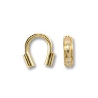 JewelrySupply Wire Protector Guard Gold Color 4x4.5mm (Package of 10)