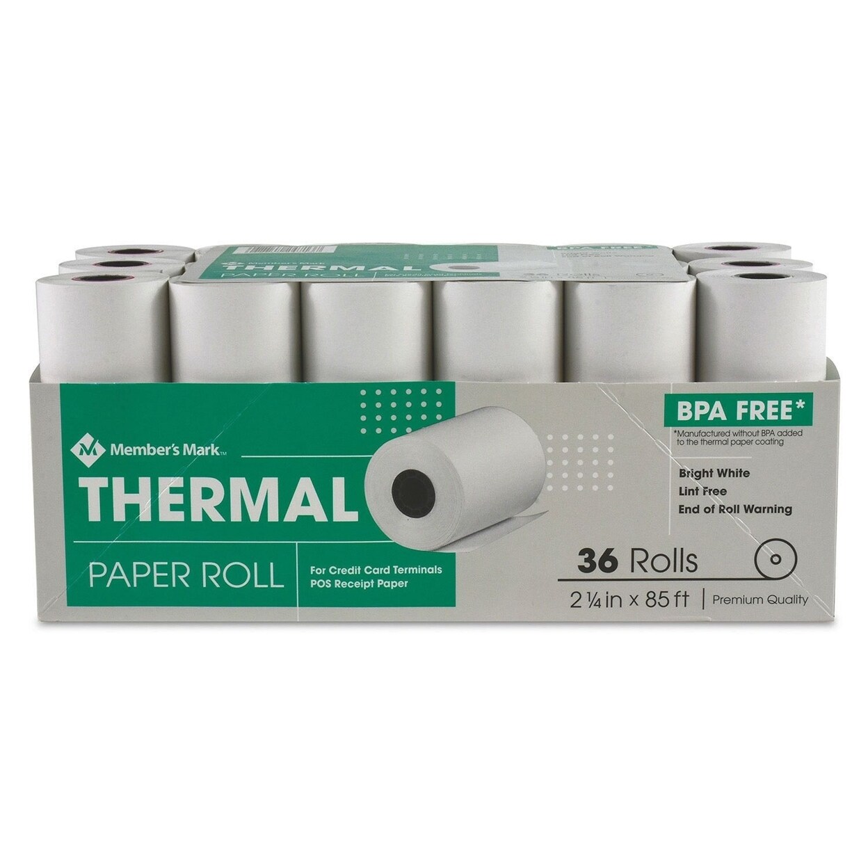 Members Mark Thermal Receipt Paper Rolls 2 1/4" X 85 36 Rolls