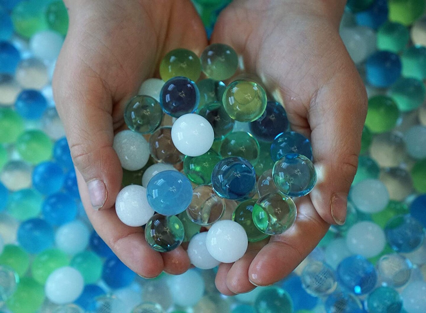 Water Beads Ocean Breeze (8oz Bag Thousands of Beads) 5 Colors - Dew Drops  A Tactile Sensory Beads Experience