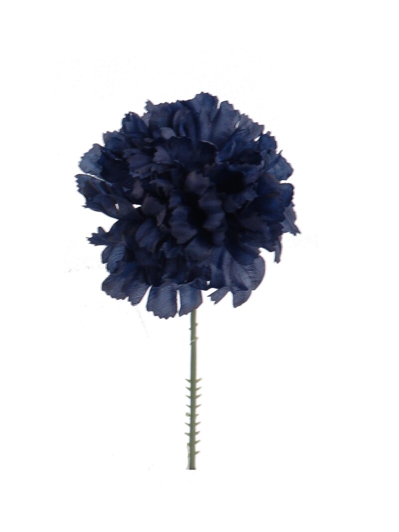 Navy Blue Carnation Flower Pick, 3.5