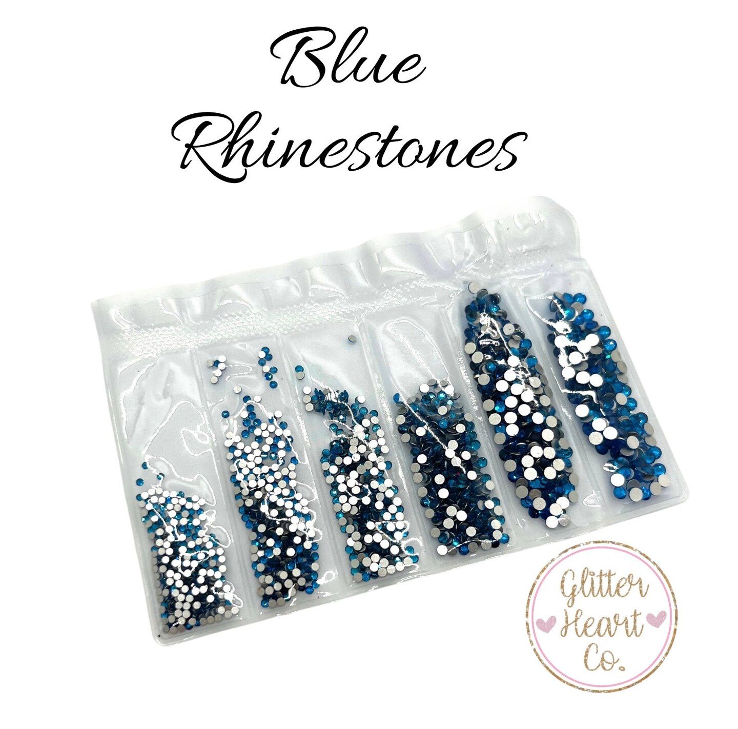 Blue Rainbow Glass Rhinestones by Glitter Heart Co.™