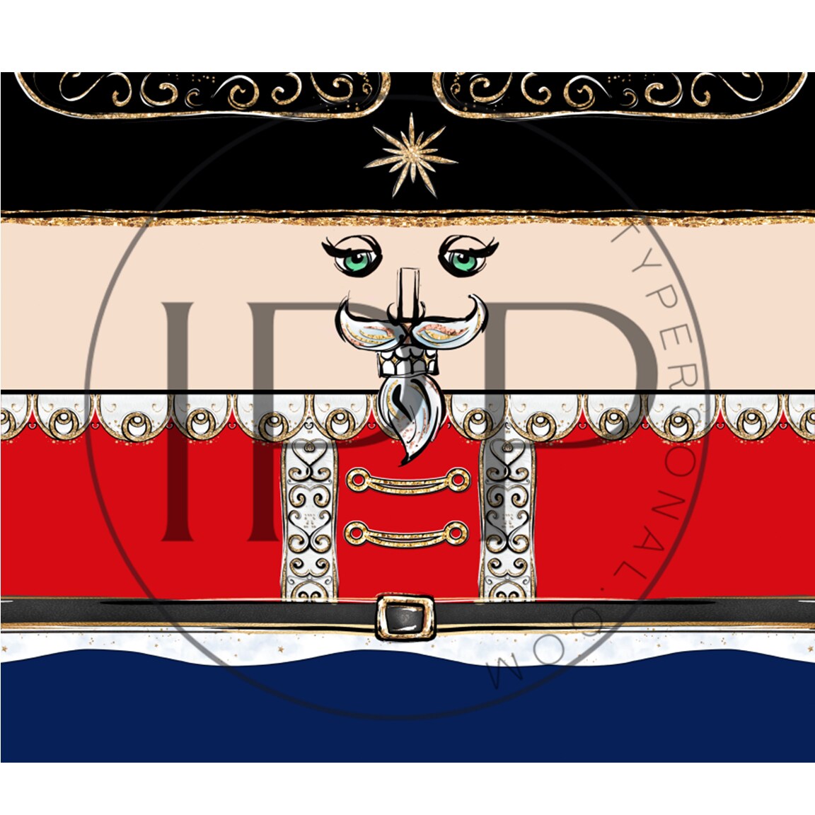 #547 CLEAR 20oz- Nutcracker Pastel Christmas- 9.4" x 8" Pattern Vinyl Wrap