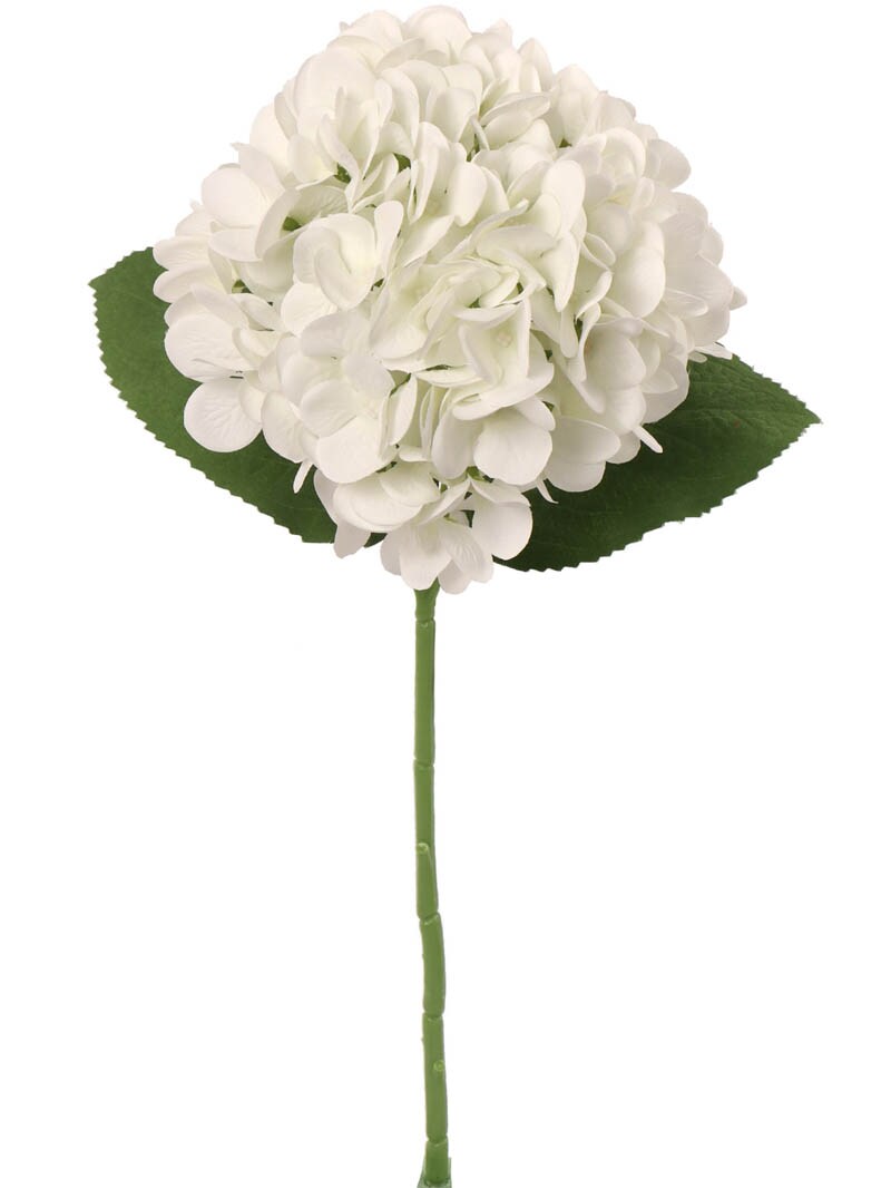 12-Pack: White Hydrangea Stem with Lifelike Silk Foliage by Floral Home&#xAE;