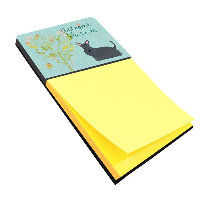 Carolines Treasures BB7616SN Welcome Friends Scottish Terrier Sticky Note Holder