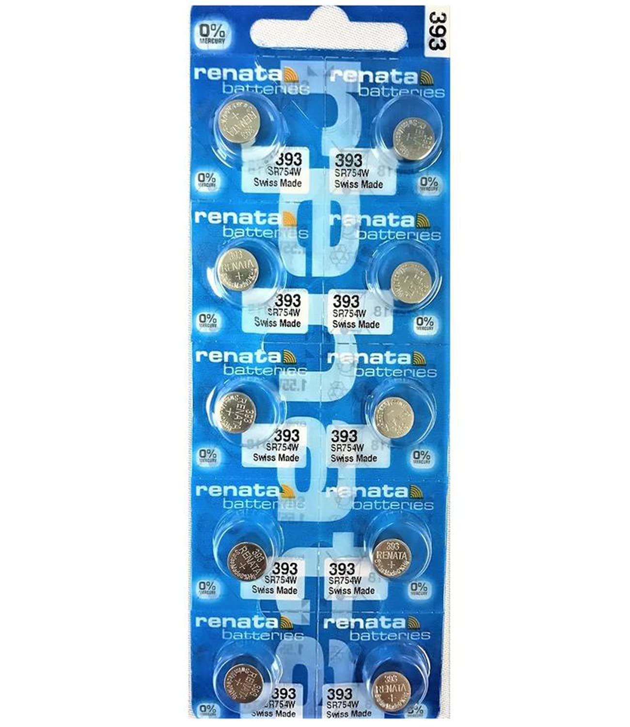 Renata Non-Rechargeable Battery, Watch, Single Cell, Silver Oxide, 80 Mah, 1.55 V, Sr48, Flat Top, 7.9 Mm Rohs Compliant: Na - 393