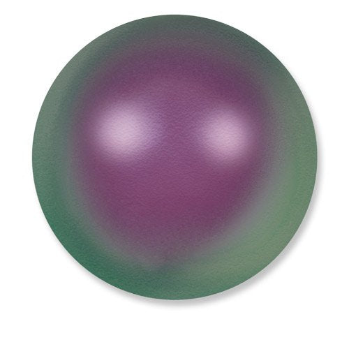 Swarovski Crystal Pearls 5818 6mm Half-Drilled Iridescent Purple (Package of 2)
