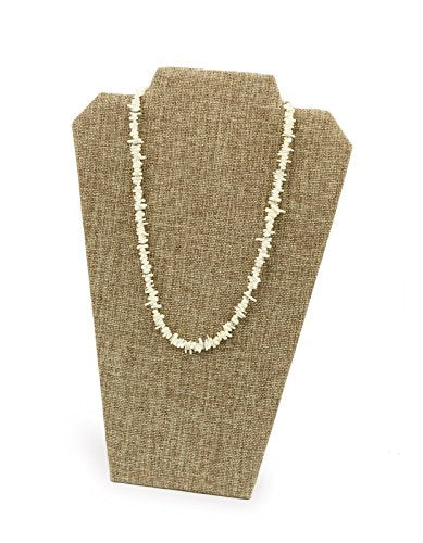 Burlap Necklace Stand Display with with an easel back (Jewelry Display)