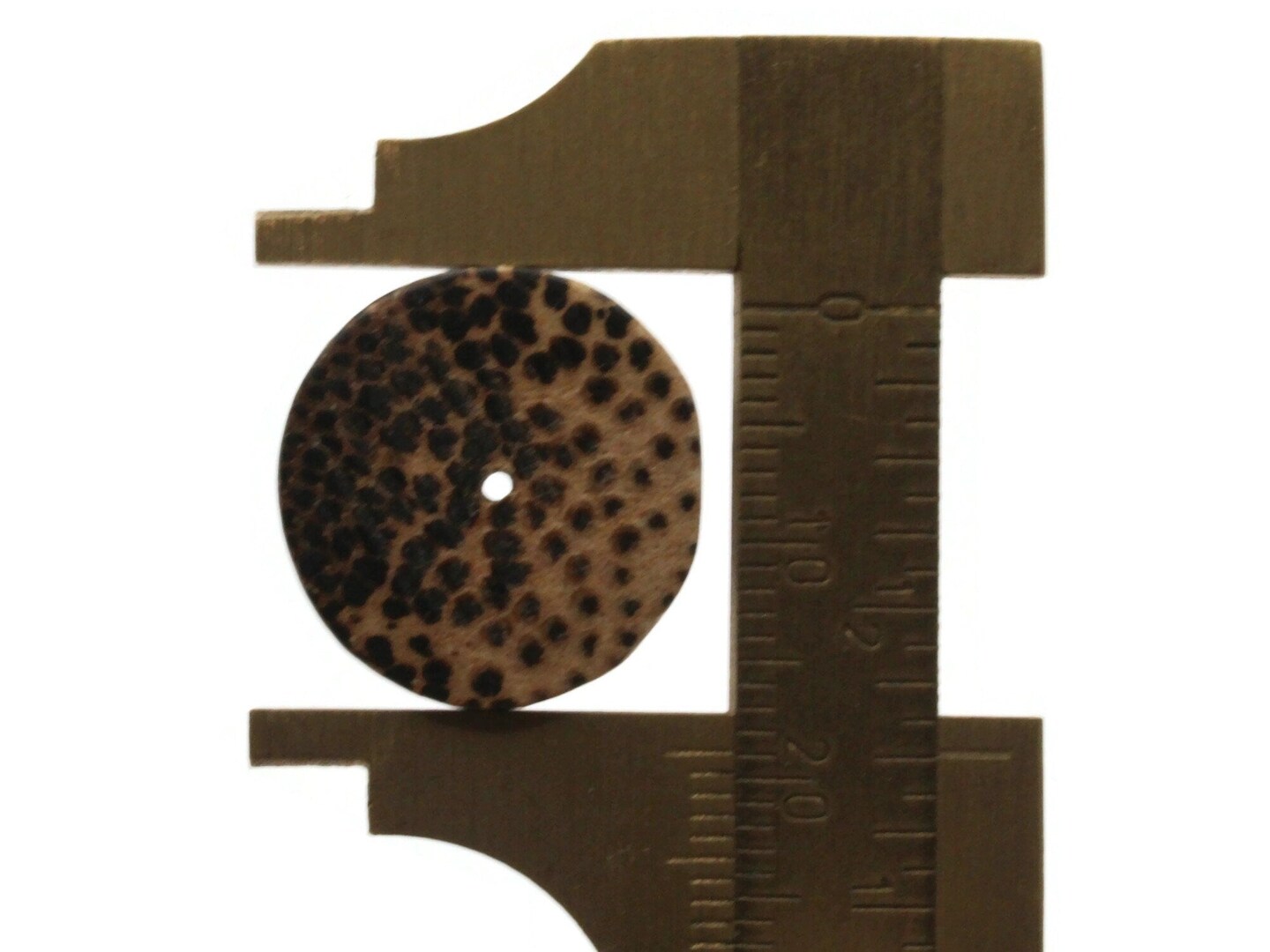 10 19mm Brown Wood Grain Disc Beads Flat Round Beads