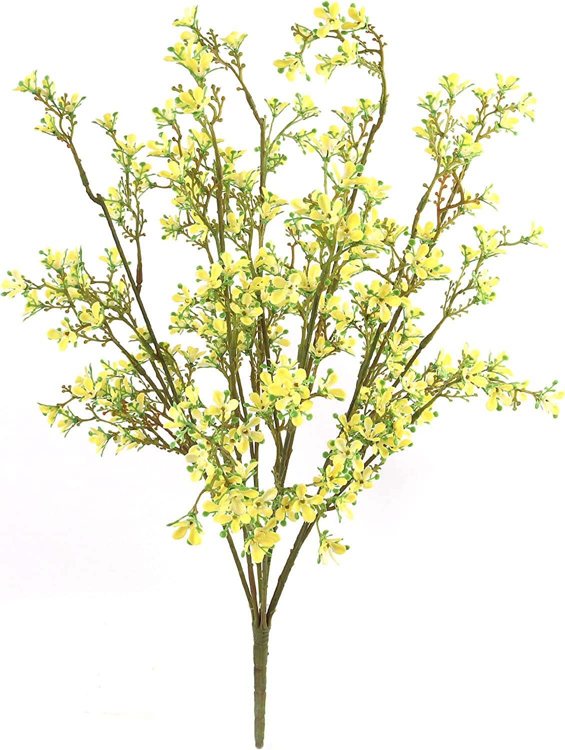 24-Pack: 22&#x22; UV Mini Yellow Flower Bush with 14 Sprays by Floral Home&#xAE;