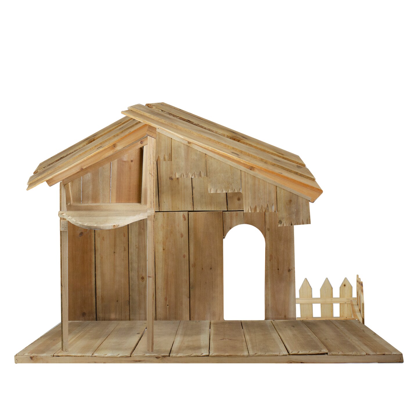 Northlight 51&#x201D; Christmas Nativity Wood Stable