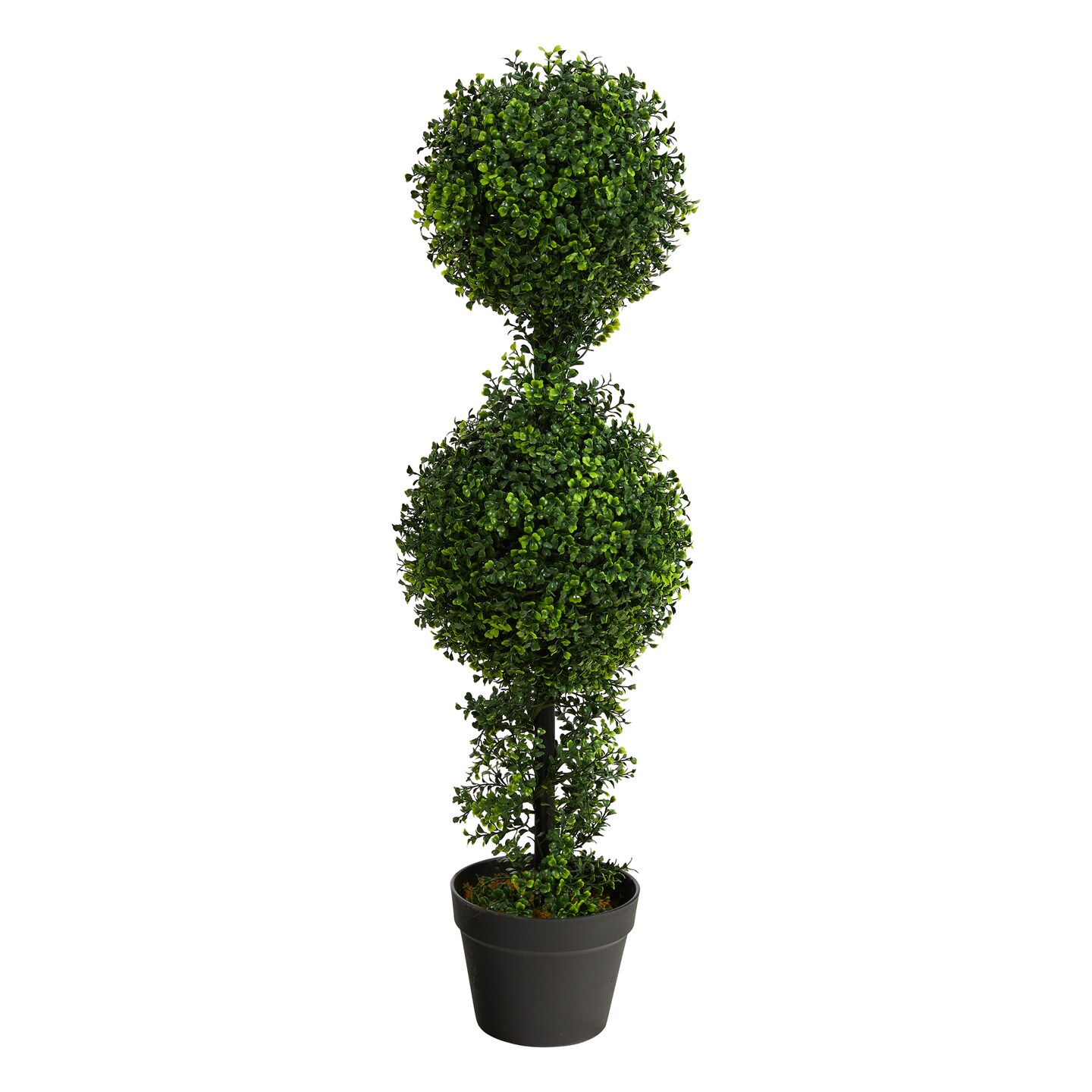 Nearly Natural 34" Boxwood Double Ball Topiary Artificial Potted Tree