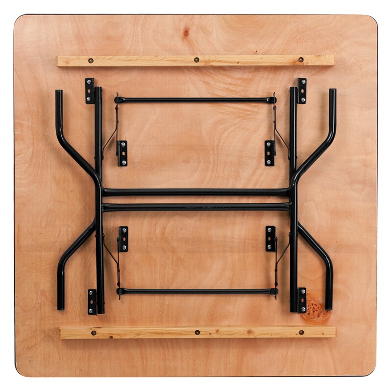 Flash Furniture 4-Foot Square Wood Folding Banquet Table