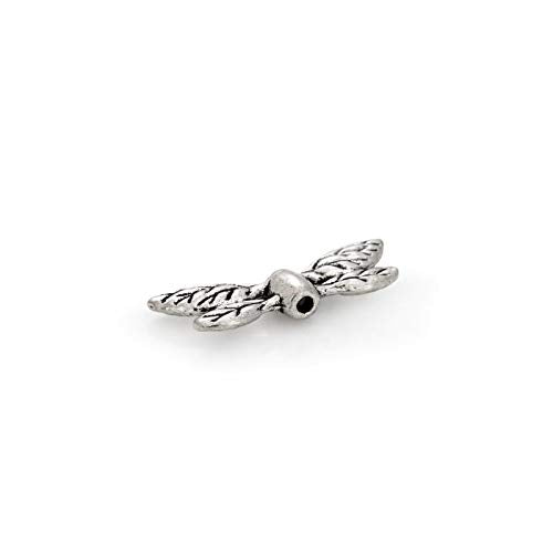 8x2mm Pewter Dragonfly Wings Bead