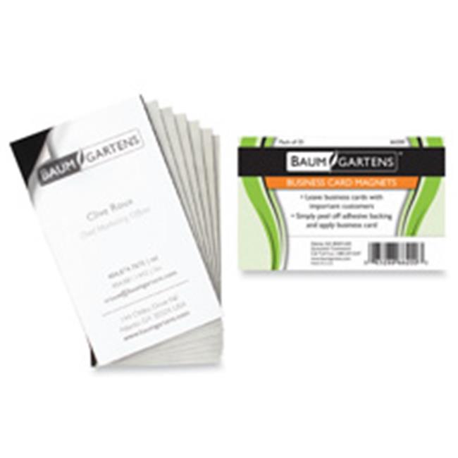 BTU Business Card Magnets Adhesive Back 3.5 in. x 2 in. 25-PK Black