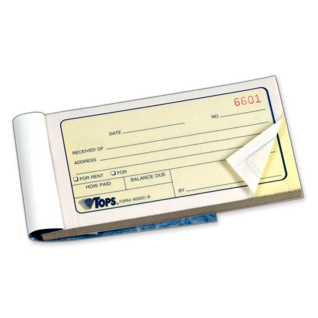 Tops Carbonless Money Receipt Books