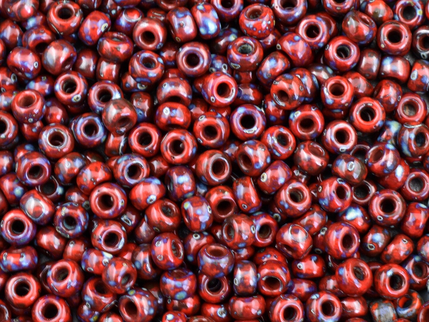 Opaque red picasso miyuki seed beads miyuki 4513 michaels