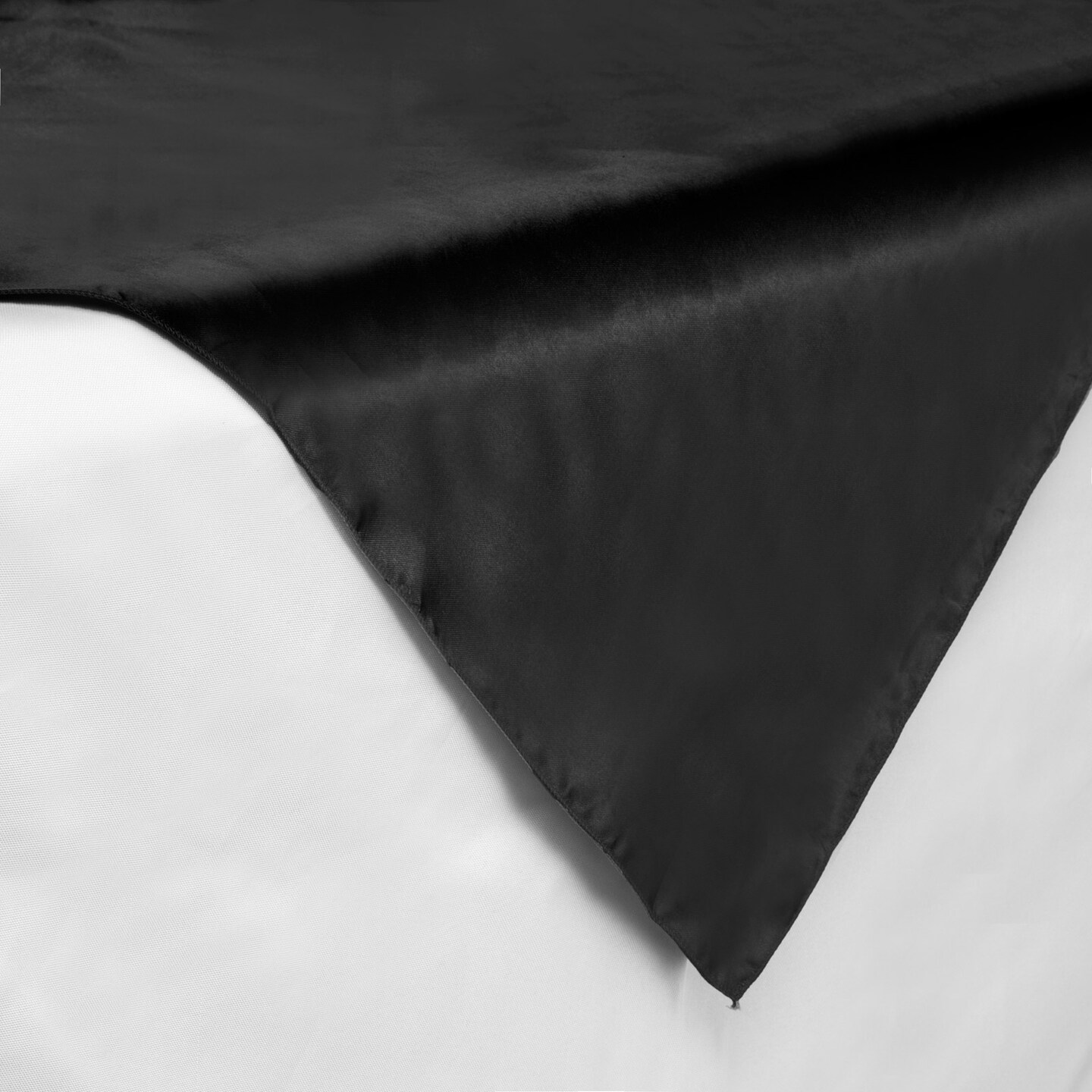 Lann's Linens Satin Wedding Table Overlay - Tablecloth Topper (72" Square)
