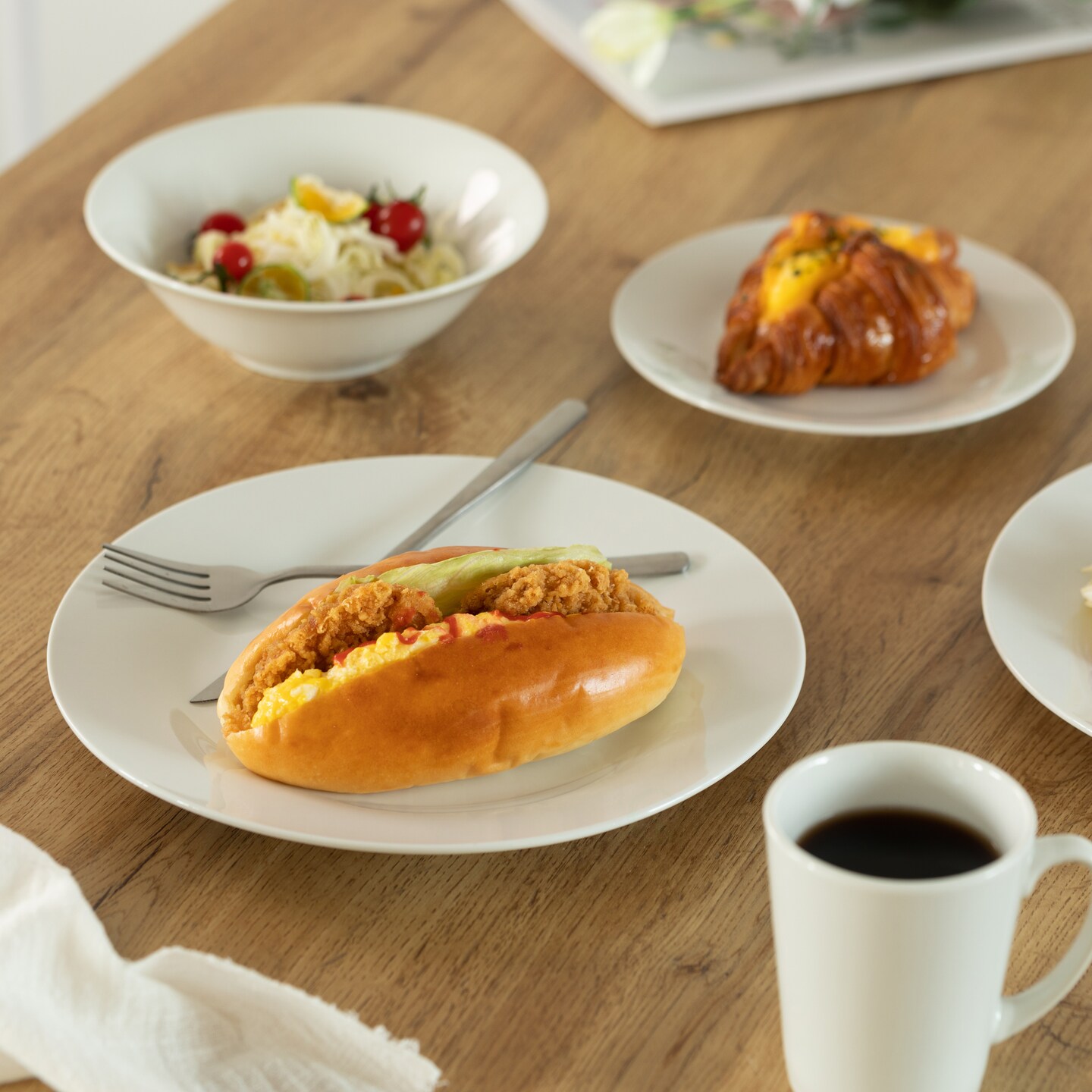 Spin Wash Dinnerware Dish Set | Mugs, Salad and Dinner Plates and Bowls Sets, High Quality Dishes with Highly Chip and Crack Resistant, Dishwasher and Microwave Safe