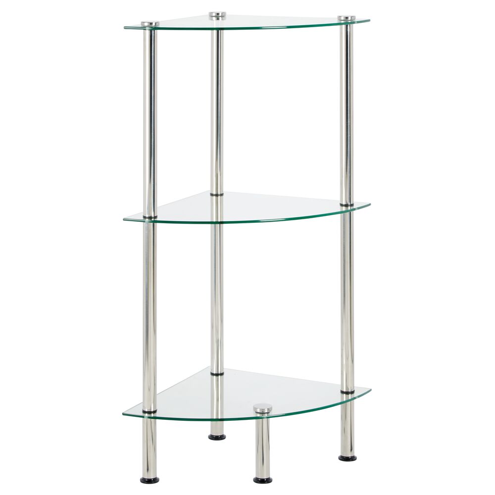 Mdesign Glass Metal Household Corner Organizer Shelf Michaels