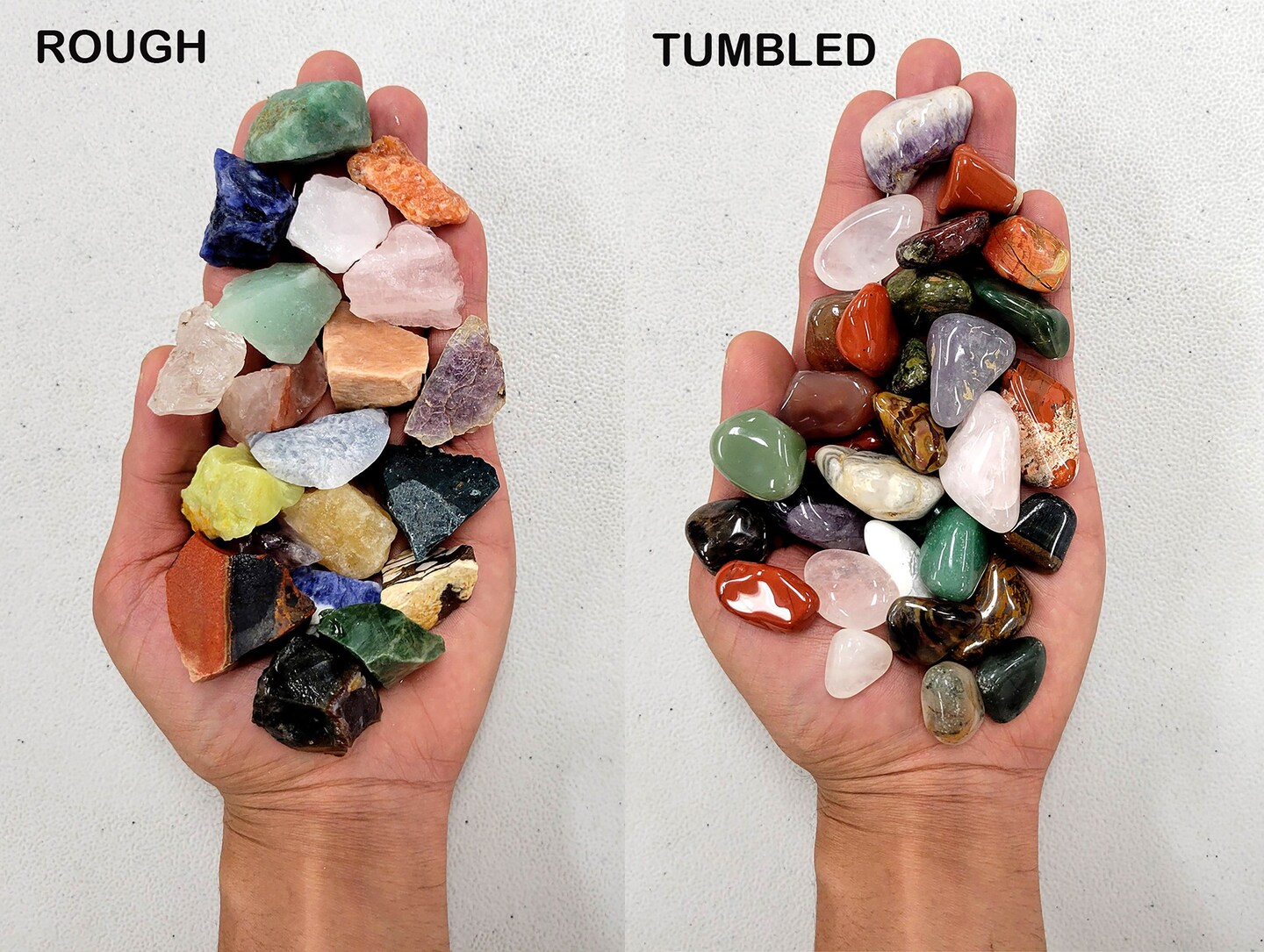 Rough &#x26; Tumbled Crystal Confetti Mix - 1/2 inch to 1 inch.