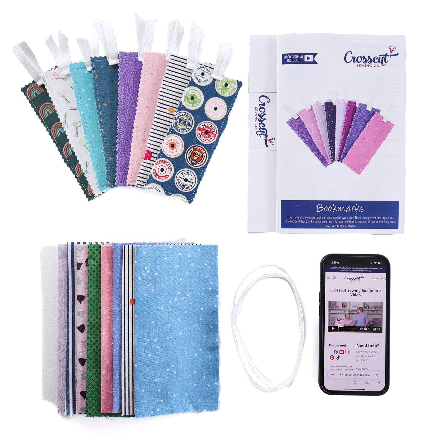 Bookmark Sewing Kit - Variety Pack - Beginner Sewing Project Kit