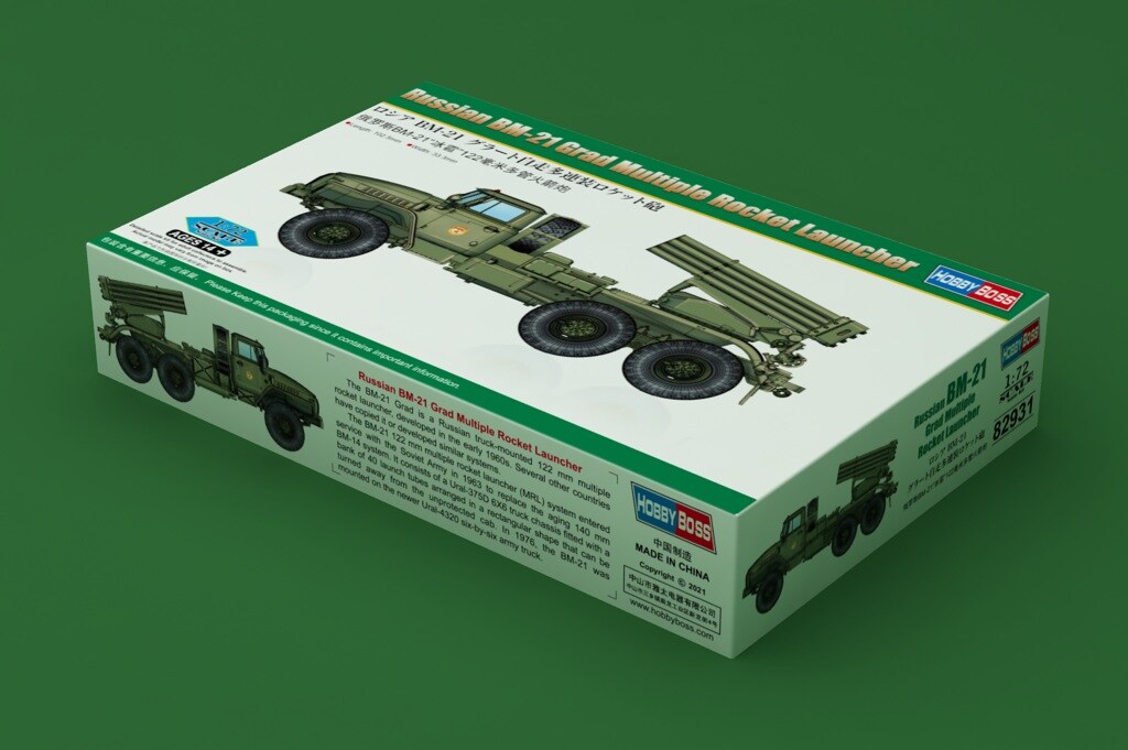 HobbyBoss 1/72 BM-21 GRAD MULTIPLE ROCKET LAUNCHER Plastic Model