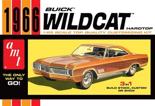Round2  1/25 1966 Buick Wildcat Hardtop Car Plastic Model