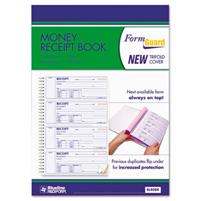 Rediform Money Receipt Book- 2-3/4 x 7- Carbonless Triplicate- 100 Sets