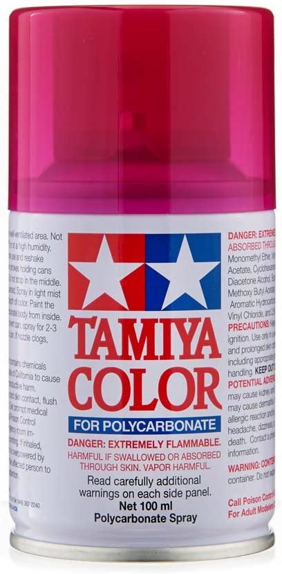 Tamiya   Tamiya America, Inc Polycarbonate PS-40 Translucent Pink, Spray 100 ml, TAM86040 For Polycarbinate
