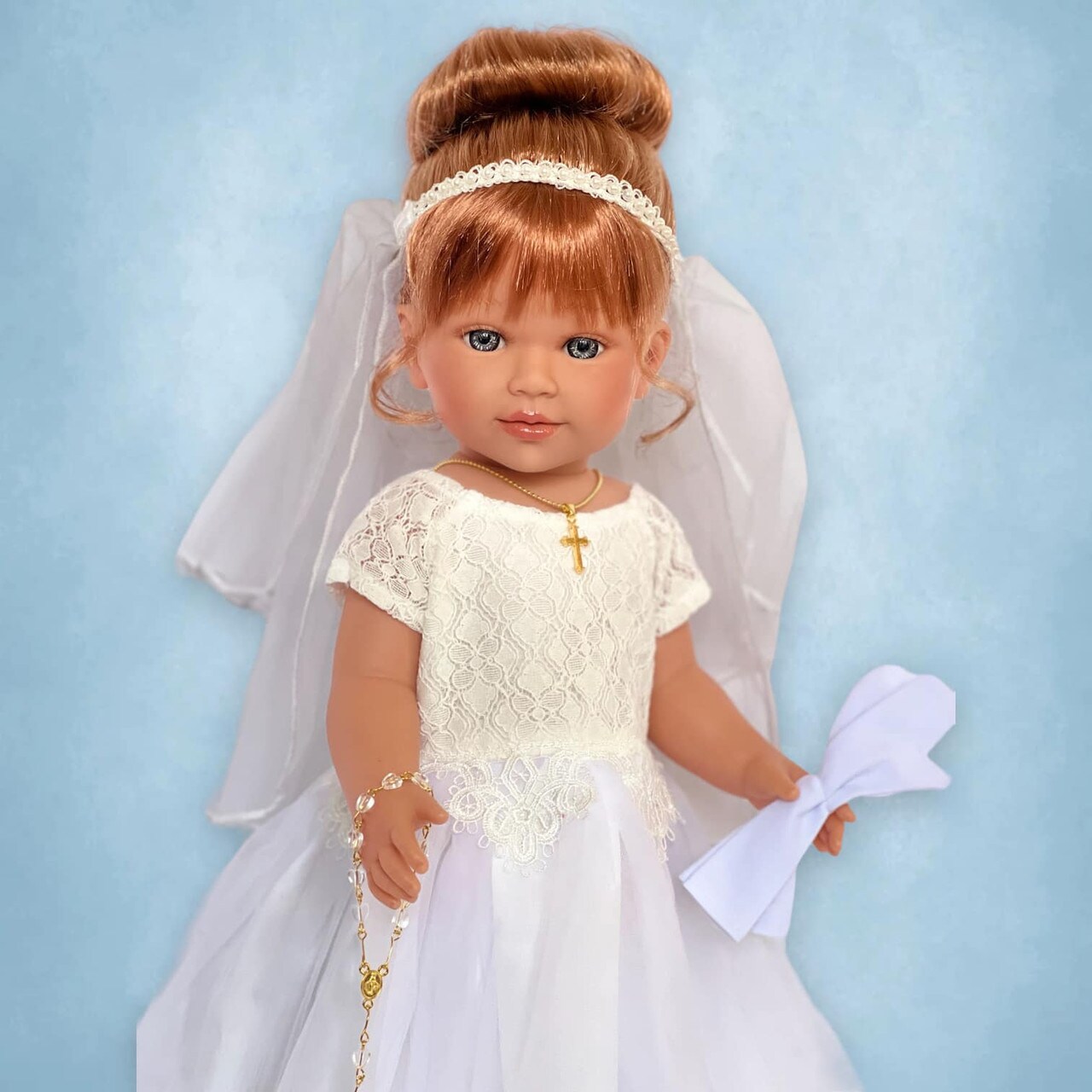 Allegra Communion Gown with Accessories For 18 Inch Dolls- Doll Clothes