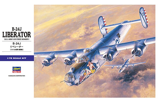 Hasegawa  1/72 B-24J LIBERATOR Plastic Model