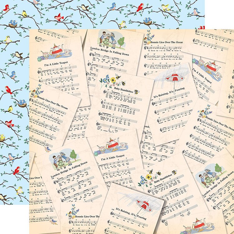 Echo Park Practically Perfect Sweet Songs 12x12 Double-Sided Light Cardstock Paper