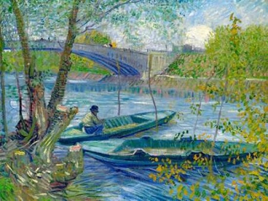 Fishing in Spring-the Pont de Clichy Poster Print by Vincent van Gogh - Item # VARPDX3VG2638