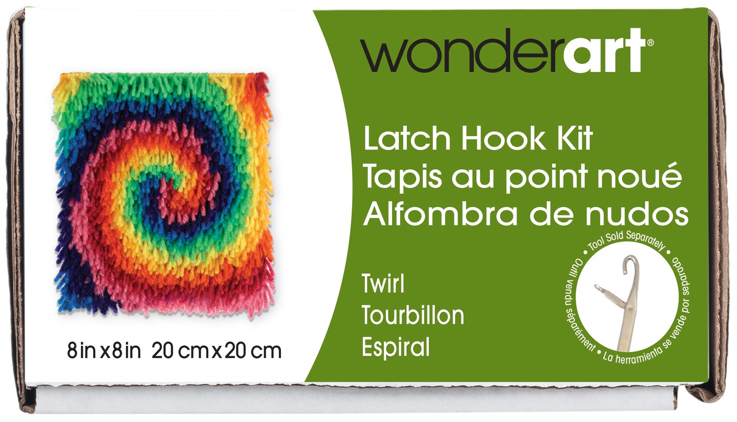 Wonderart Latch Hook Kit 8X8-Twirl