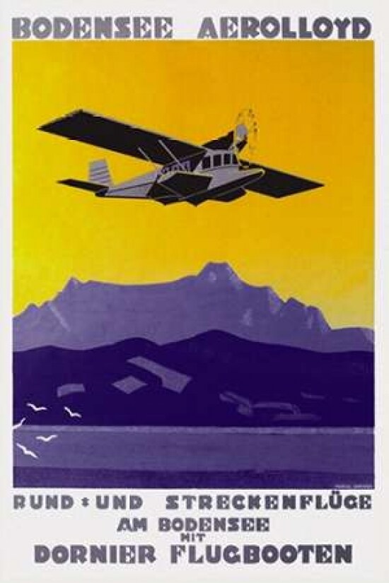 Bodensee Aerolloyd Flying Boat Tours Poster Print by Marcel Dornier - Item # VARPDX382138