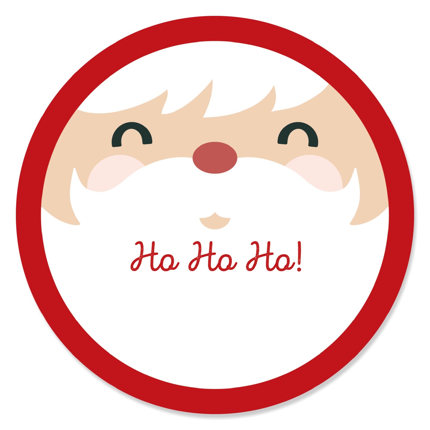 Big Dot of Happiness Jolly Santa Claus - Christmas Party Circle Sticker  Labels - 24 Count