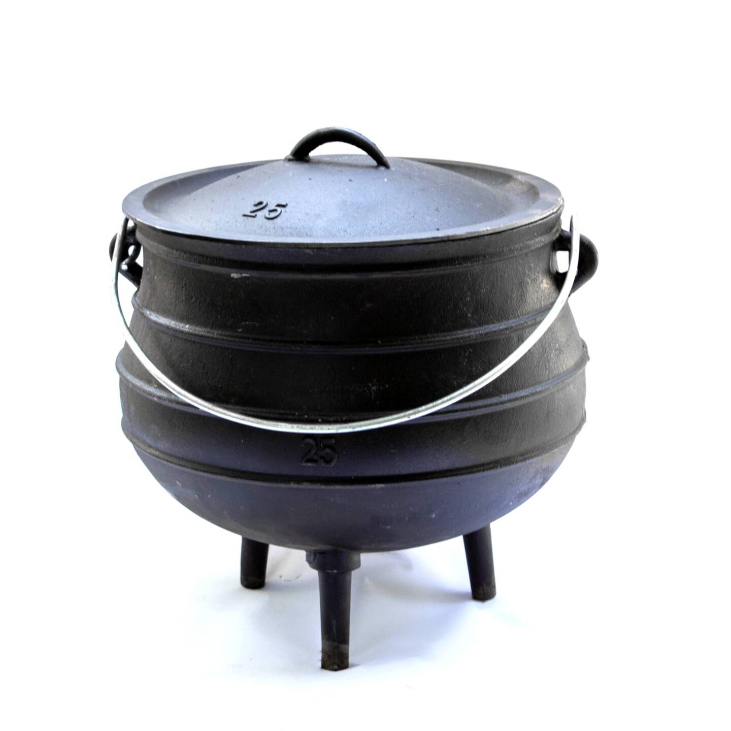 Lehman's Campfire Cooking Kettle Pot - Cast Iron Potjie Dutch Oven with 3  Legs and Lid