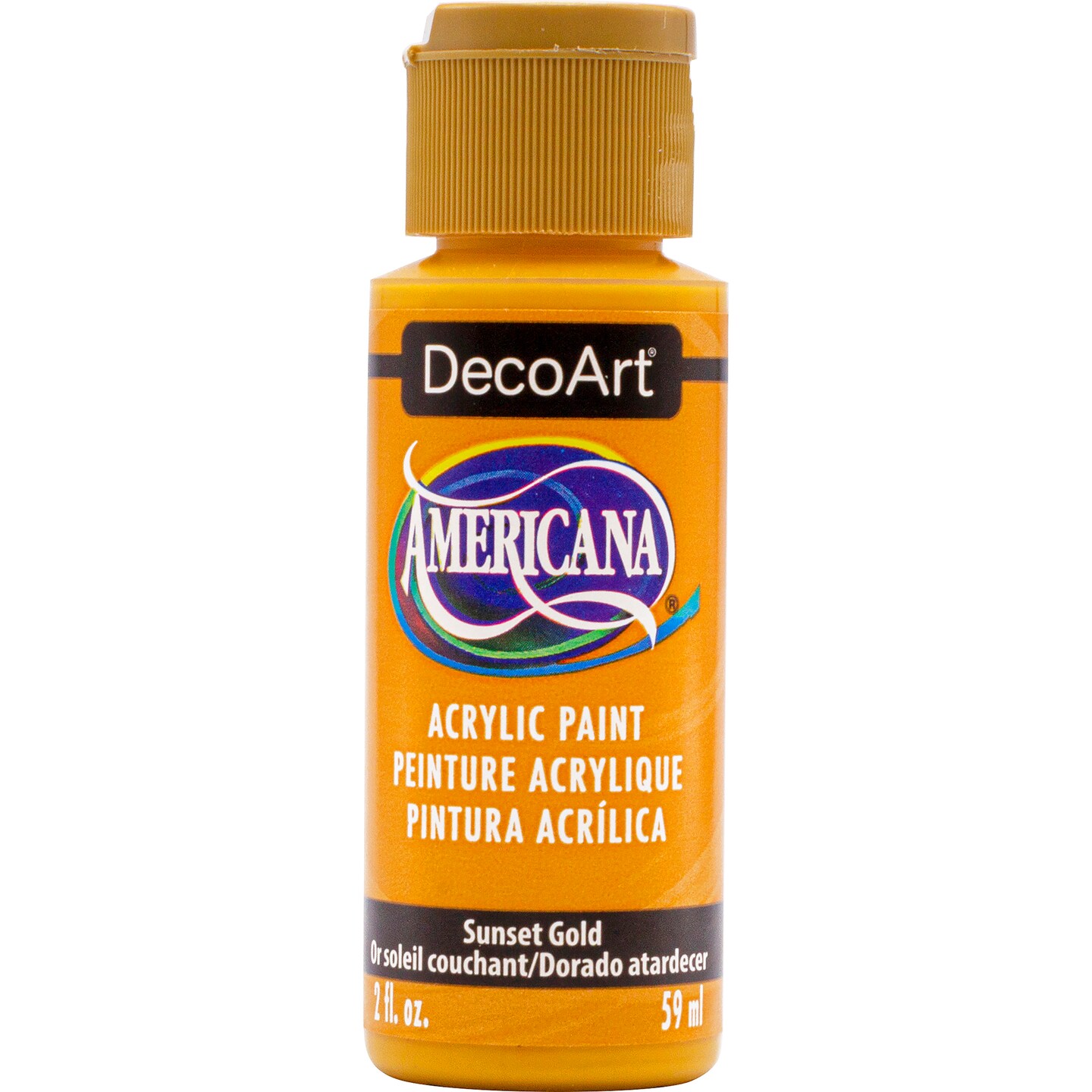 DecoArt Americana Acrylic Color, 2 oz. Bottle, Sunset Gold