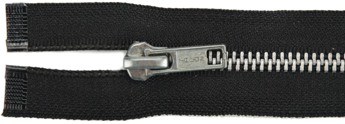 Coats Heavyweight Aluminum Separating Metal Zipper 24&#x22;-Black