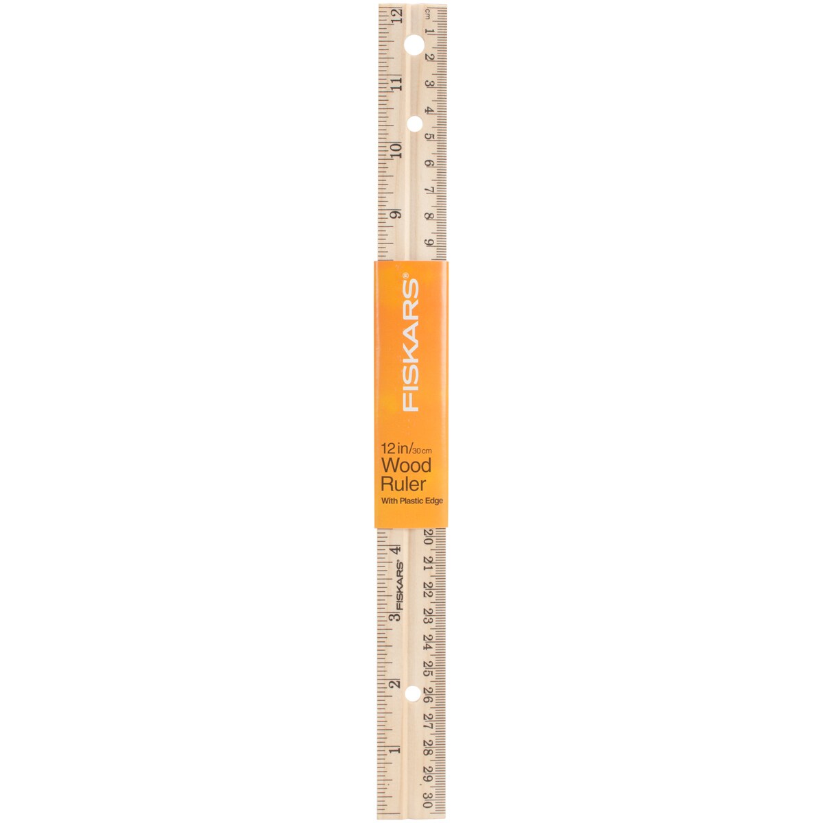 Wood Ruler-12&#x22; With Plastic Edge