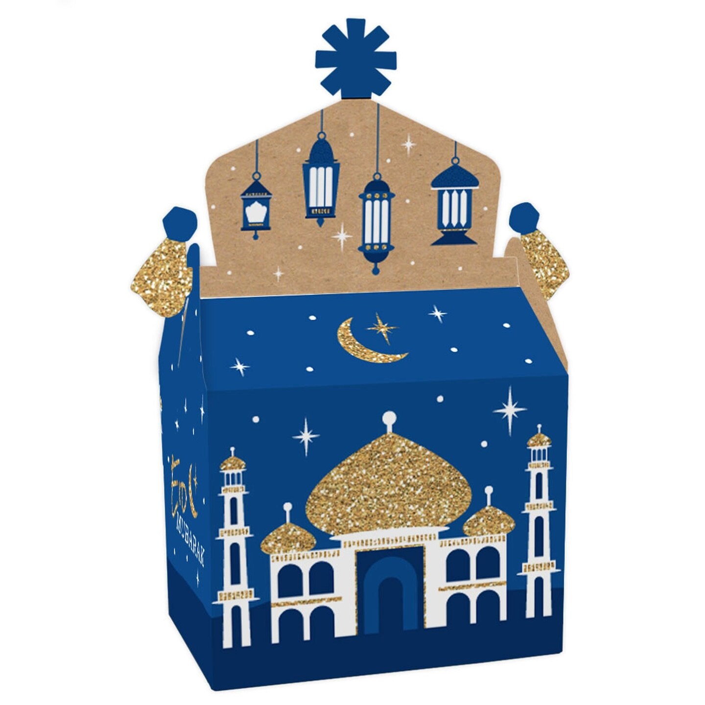 Big Dot of Happiness Eid Mubarak - Treat Box Party Favors - Ramadan Goodie Gable Boxes - Set of 12