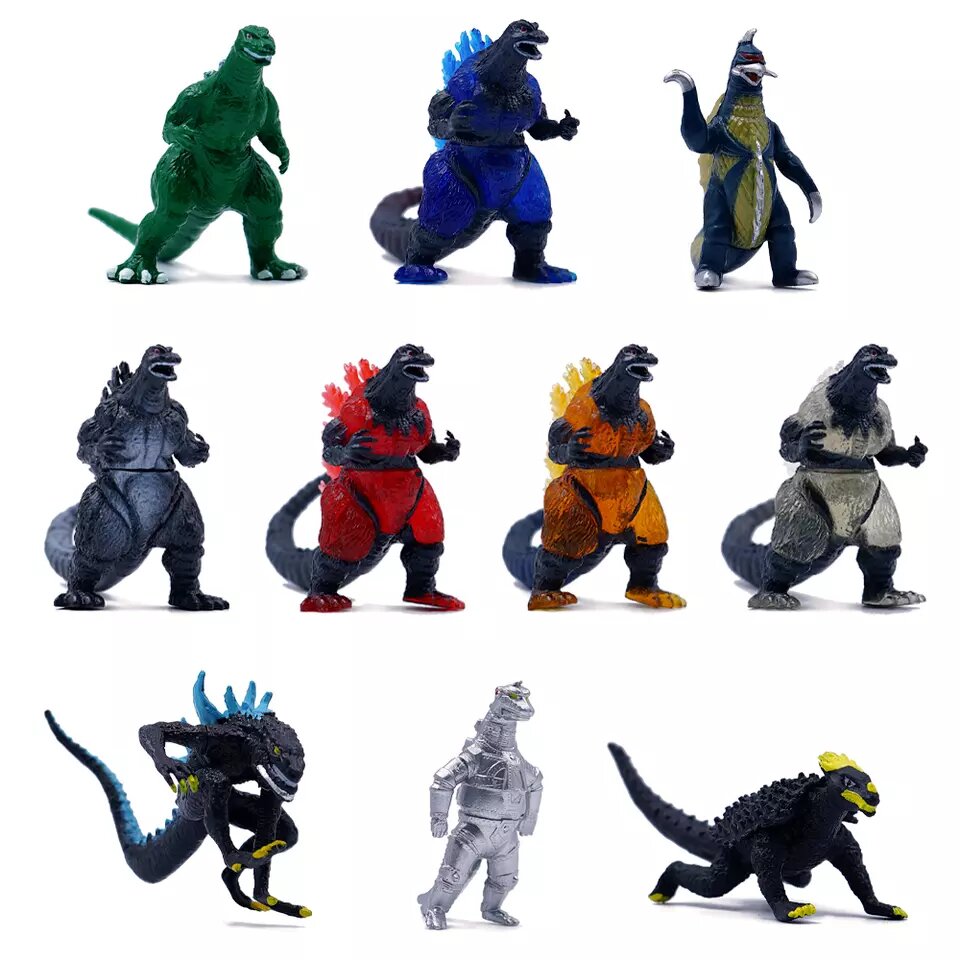Kitcheniva 10 Pcs Godzilla King of the Monster Shin Mechagodzilla Toy Figures