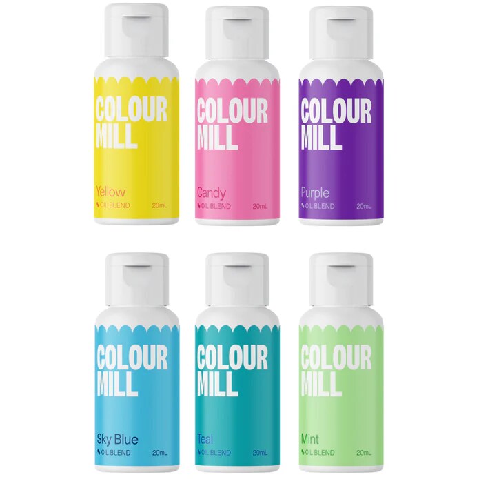 Colour Mill 6 box color set of oil based food colorings 20ml (select your set)