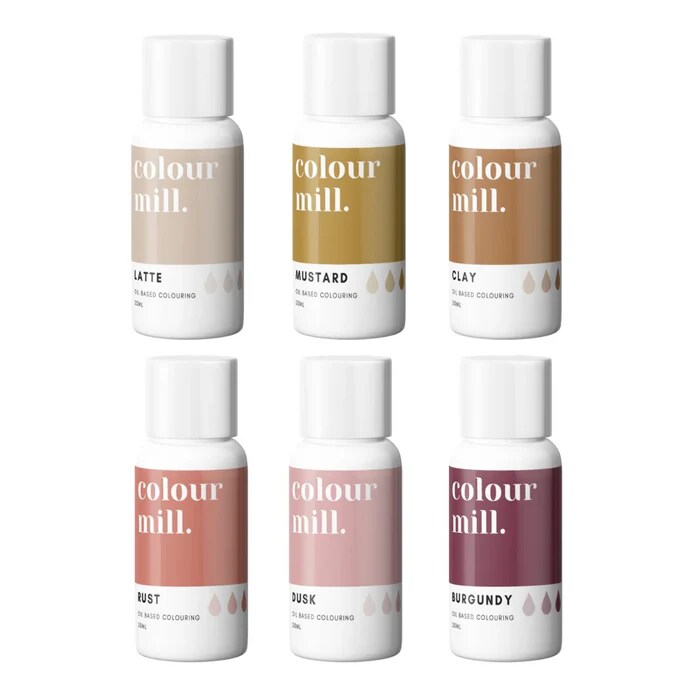 Colour Mill 6 box color set of oil based food colorings 20ml (select your set)